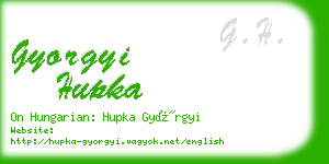 gyorgyi hupka business card